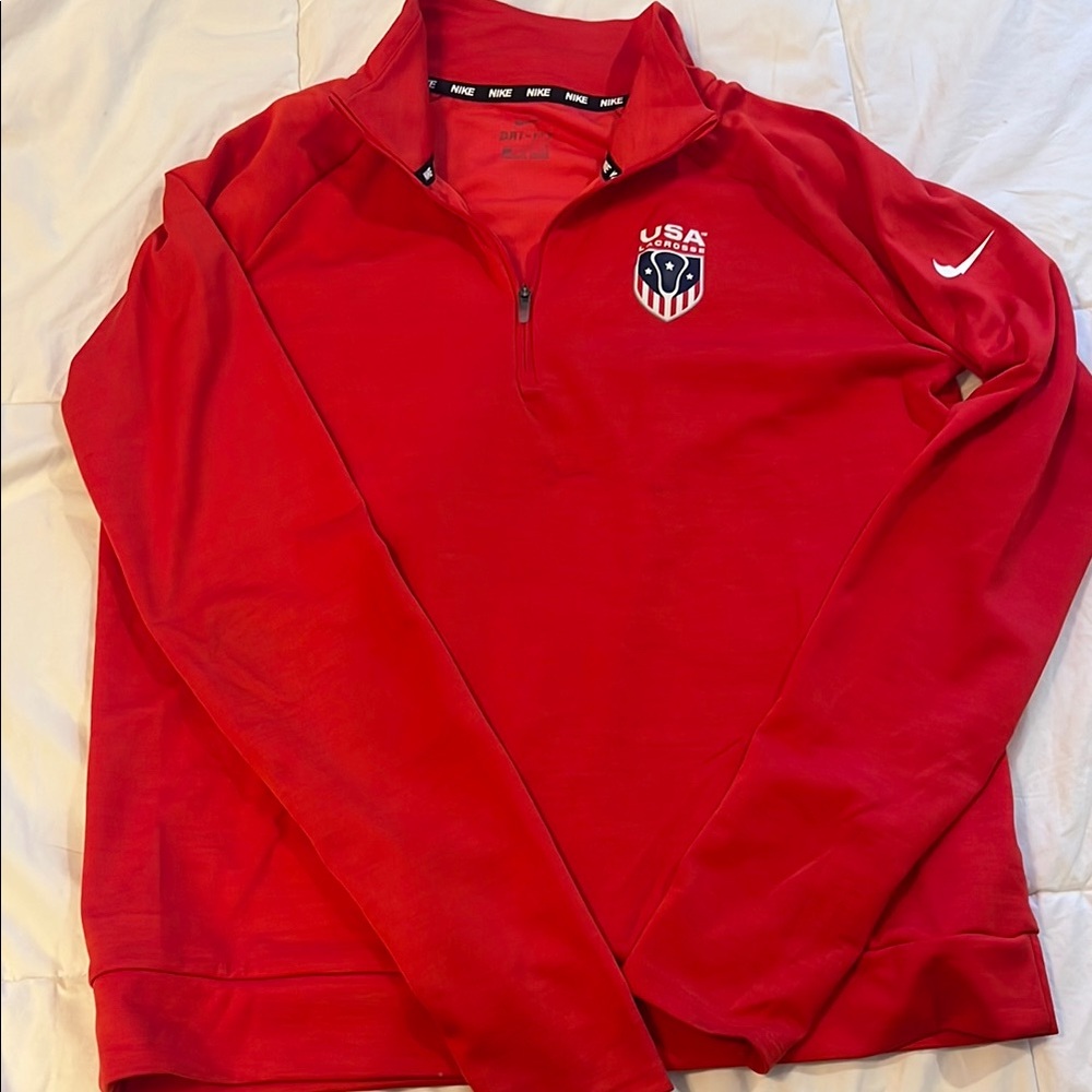 Nike Women’s Red USA Lacrosse 1/4 Zip